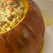 Risotto zucca e salsiccia