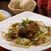 Tortelli di zucca con sugo d’agnello