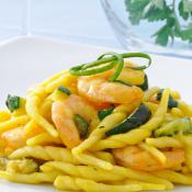 Trofie con zucchine e gamberi