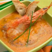 Zuppa di ceci e gamberi