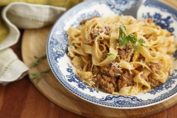 Tagliatelle al ragù di agnello