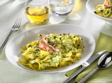 Tagliatelle al sugo di triglia