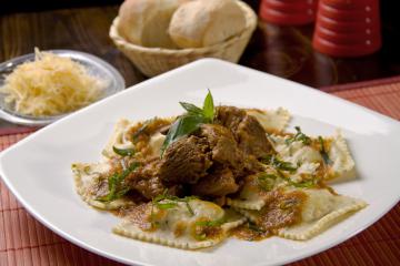 Tortelli di zucca con sugo d’agnello