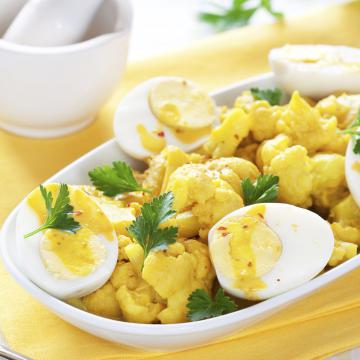 Cavolfiore al curry e uova