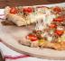Focaccia porri salsiccia e pomodorini