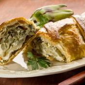 Strudel di carciofi e ricotta