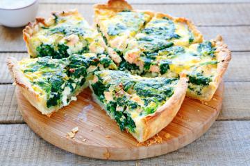 Torta salata spinaci e salmone
