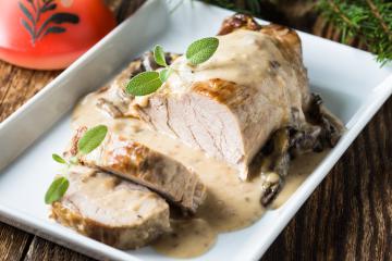 Arrosto con funghi