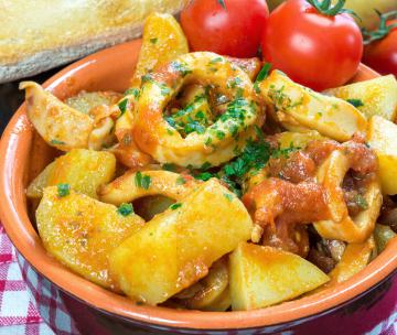 Calamari con patate
