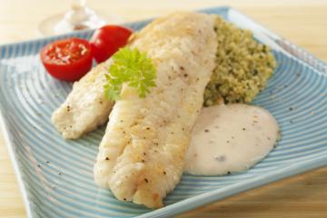 Filetto di gallinella scottato con cous cous di verdure