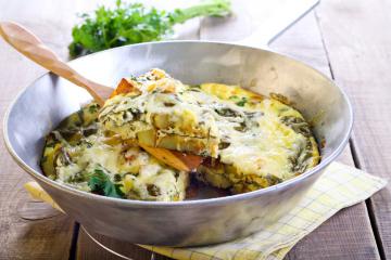 Frittata di patate e spinaci
