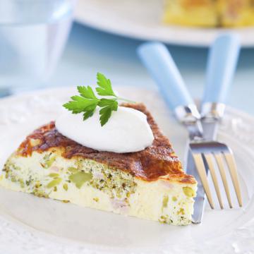 Frittata di porri e pancetta