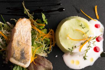 Merluzzo con purè di sedano rapa e patate