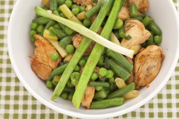 Petto di pollo con piselli