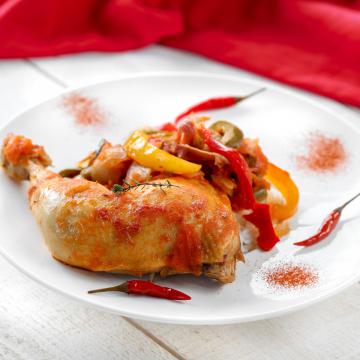 Pollo piccante ai peperoni