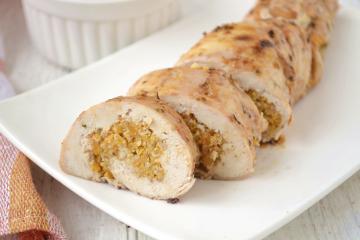 Pollo ripieno di castagne