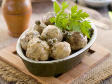 Polpettine in salsa di funghi