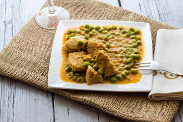 Spezzatino di tacchino con piselli