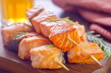 Spiedini di salmone