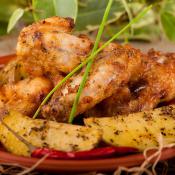Ali di pollo con patate