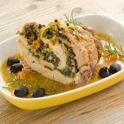 Arrosto con cuore di spinaci e salsiccia