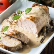 Arrosto con funghi