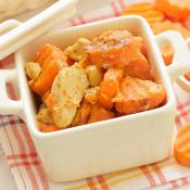 Bocconcini di pollo con carote