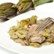 Coniglio con carciofi