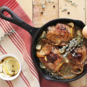 Cosce di pollo al limone e origano