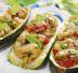 Zucchine ripiene di pollo al curry