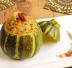 Zucchine tonde con quinoa e verdure