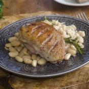 Petto d'anatra con fagioli