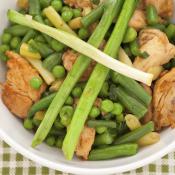 Petto di pollo con piselli