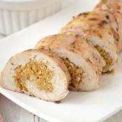 Pollo ripieno di castagne