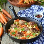 Polpettine con verdure saltate