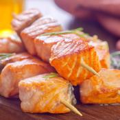 Spiedini di salmone
